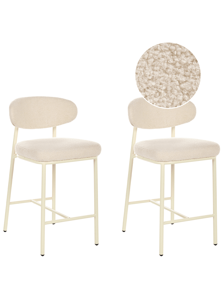 2er-Set Barhocker UNITY in Beige