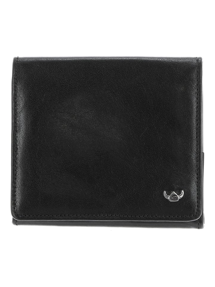 Colorado Geldbörse RFID Schutz Leder 10 cm schwarz