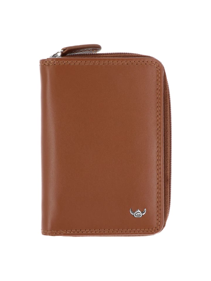 Polo Geldbörse RFID Schutz Leder 11.5 cm cognac