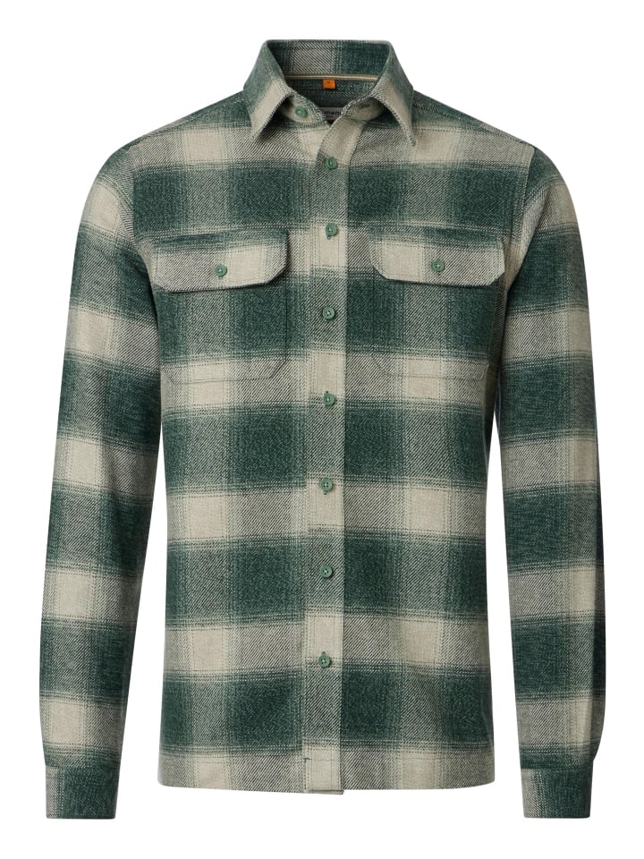 Hemdjacke / Overshirt Basic in Grün