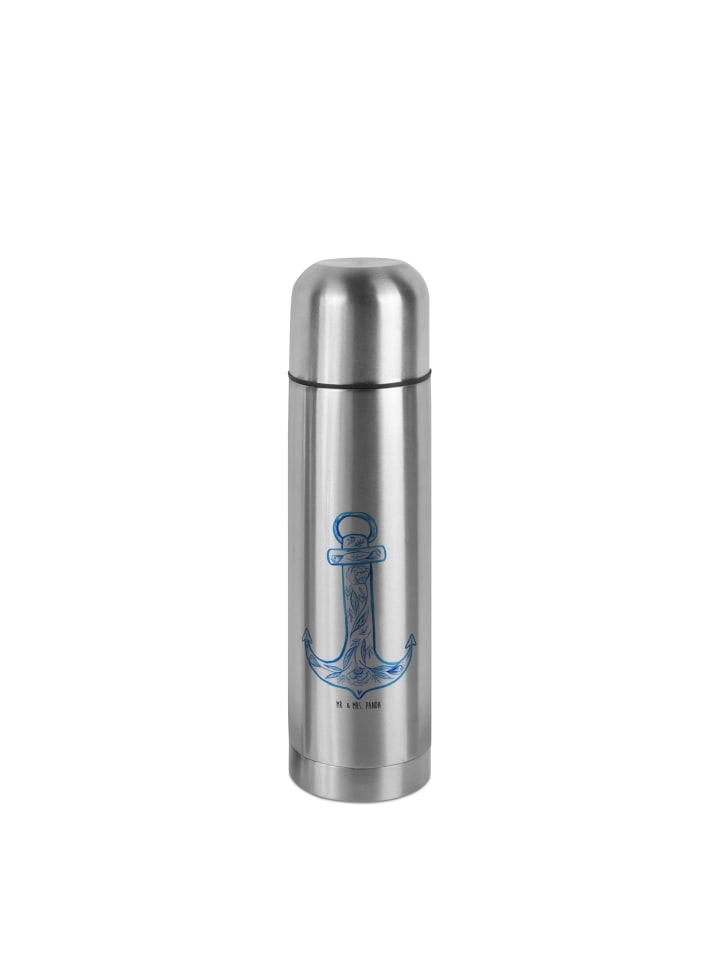 Thermokanne Anker Blau ohne Spruch in Transparent