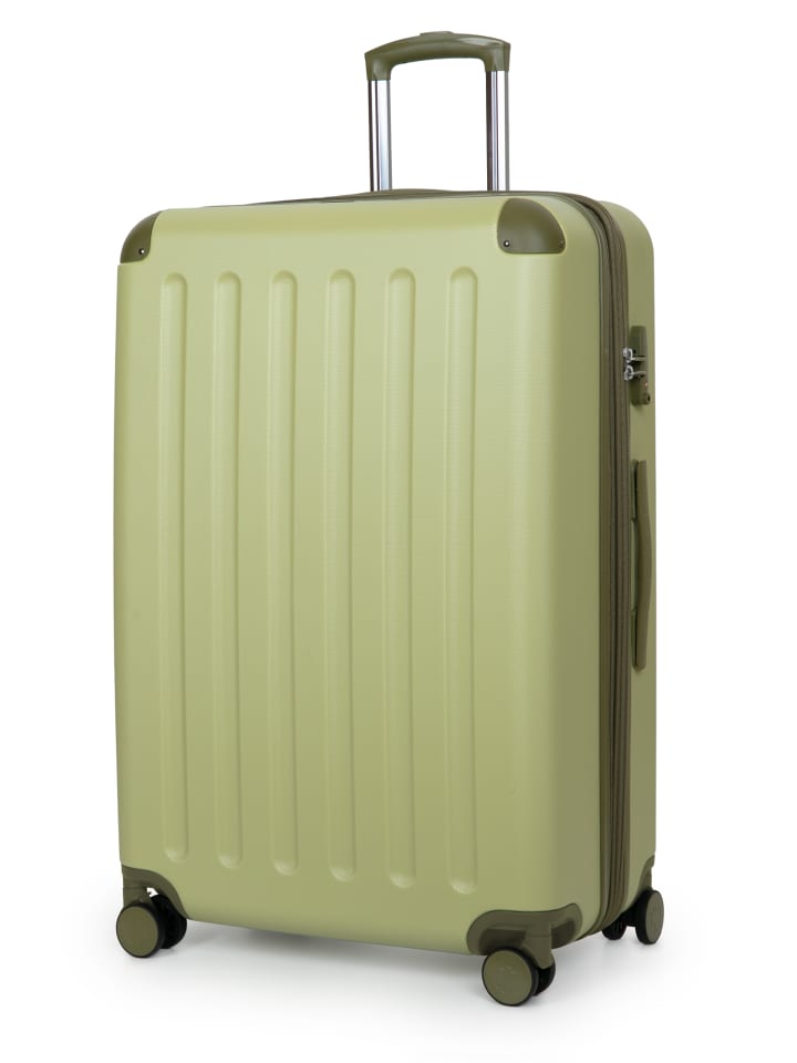 Spree - Großer Koffer erweiterbar XL Trolley Aufgabegepäck, TSA, in Kiwi