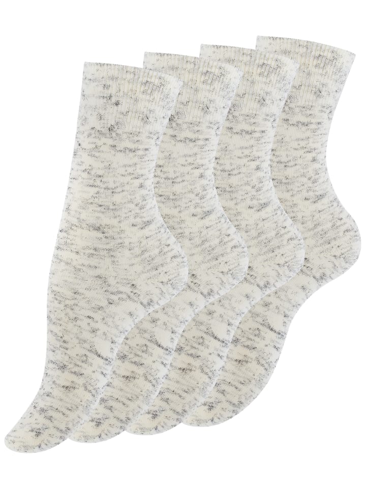 Socken - Italy Melange 8 Paar, mit Baumwolle in Beige meliert