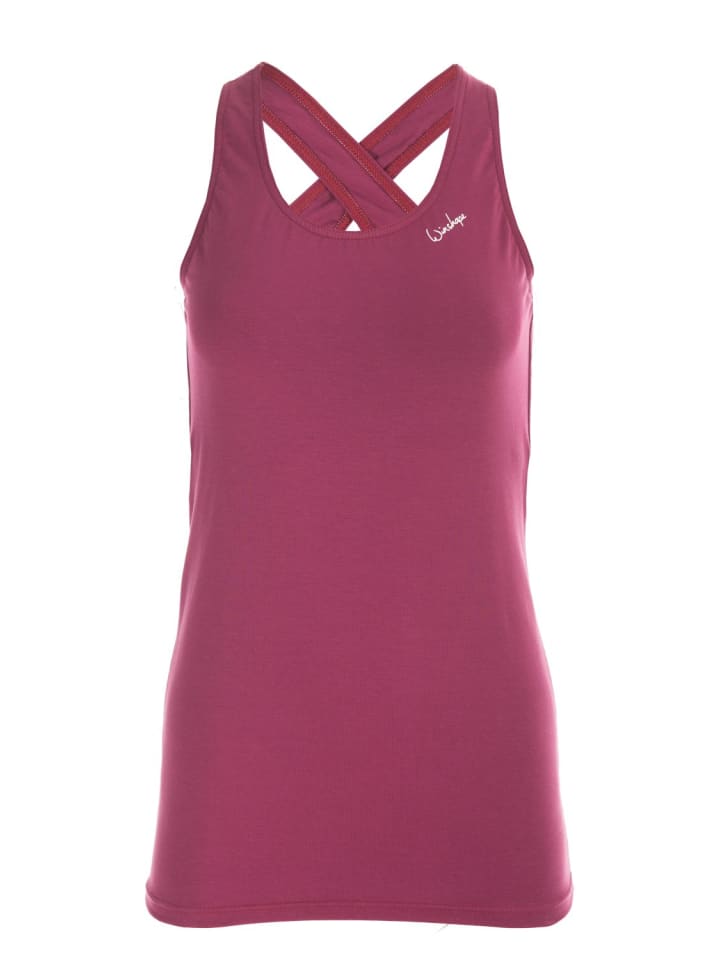 Tanktop mit offenem Drop Back Design WVR32 in berry love