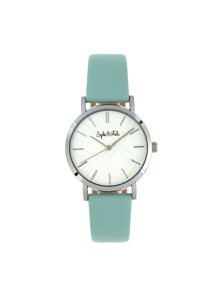 Budapest Lederarmbanduhr in Teal