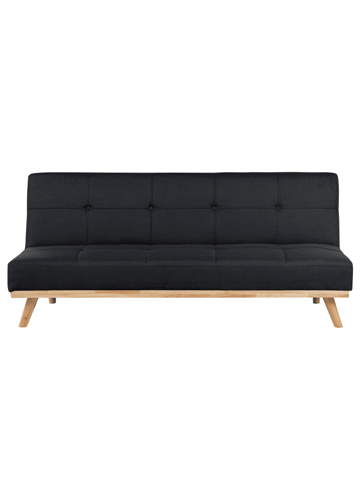 3-Sitzer Sofa FROYA in Schwarz/Braun - (W) 183 x (H) 80 x (L) 80 cm