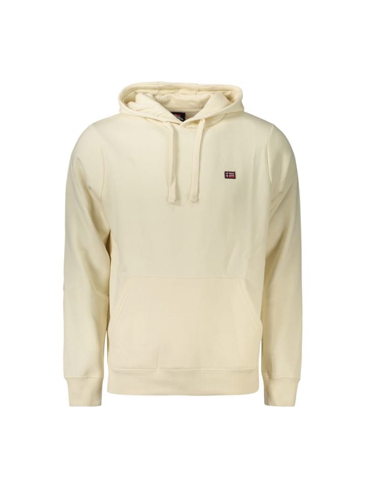Weiß Baumwolle Herren Sweatshirt