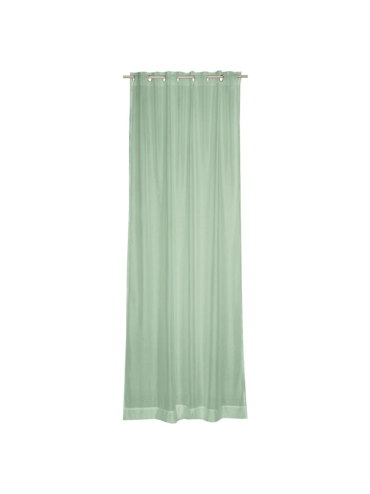 Transparenter Ösenvorhang SOLID in Grün