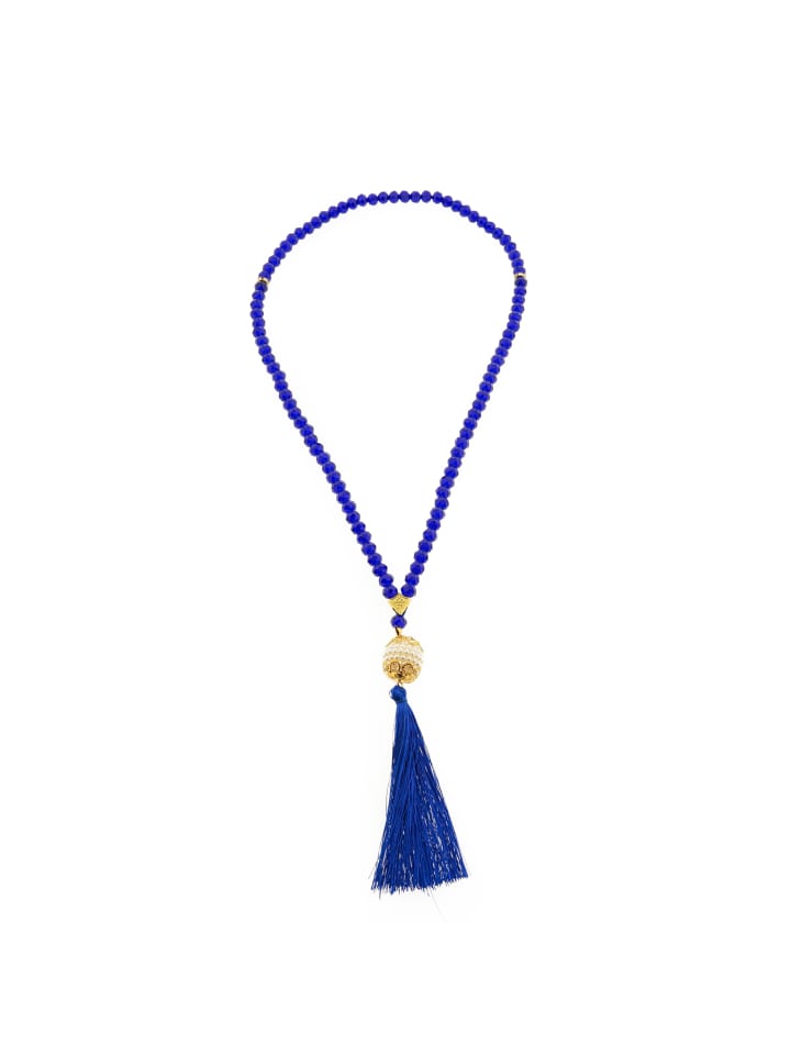 Gebetsketten 99 Perlen 45 cm  mit Fransen in Blau