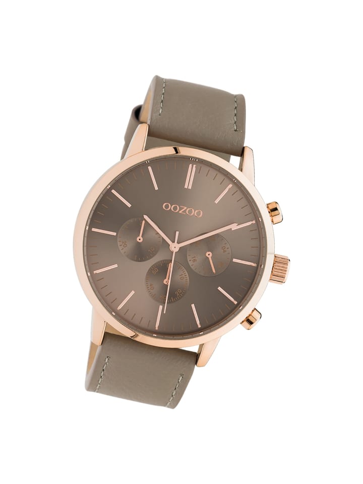 Analog-Armbanduhr taupe braun, Timepieces günstig limango 45mm) | kaufen Oozoo groß (ca. Oozoo