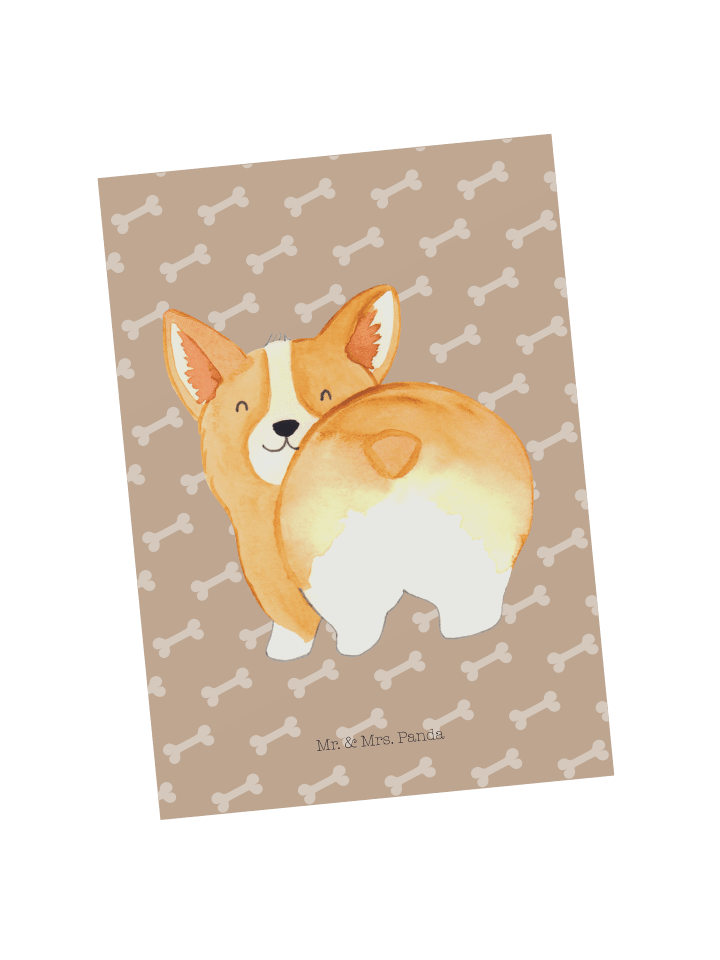 Postkarte Corgi Po ohne Spruch in Hundeglück