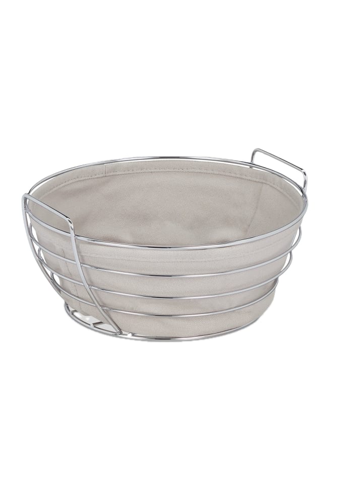 Brotkorb in Silber/ Grau - (H)11 x Ø 23 cm