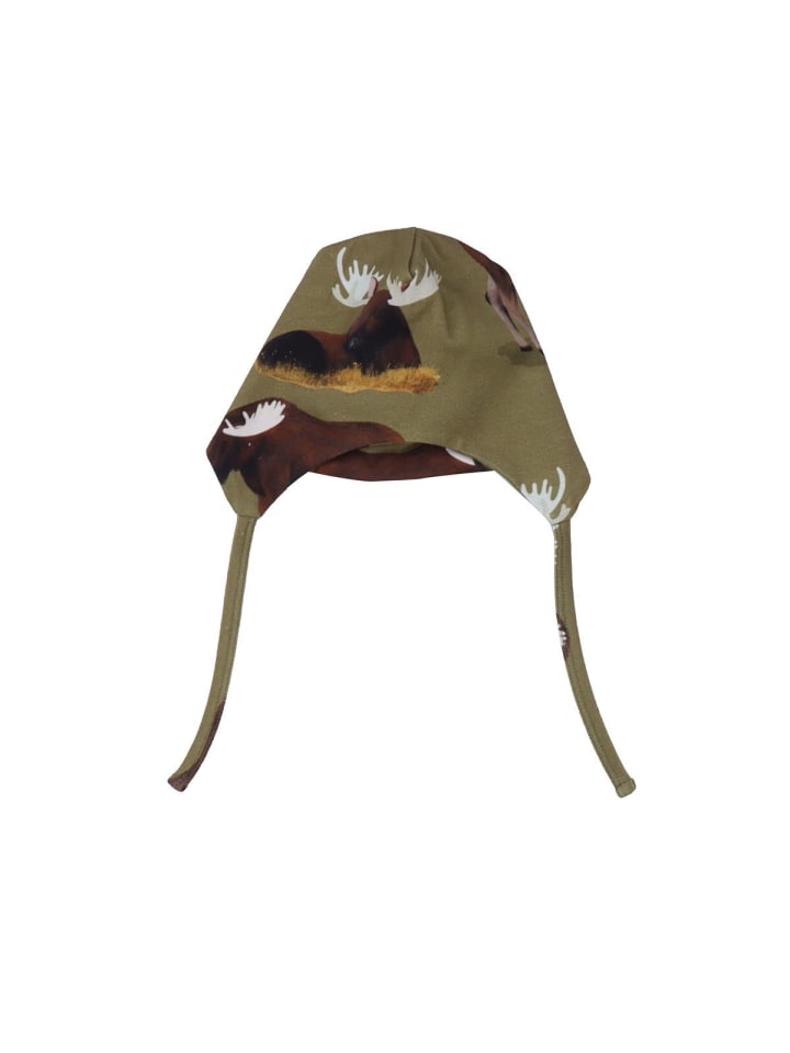Mütze Walkiddy Moose Organic Cotton Baby Tie Hat, GOTS Certified