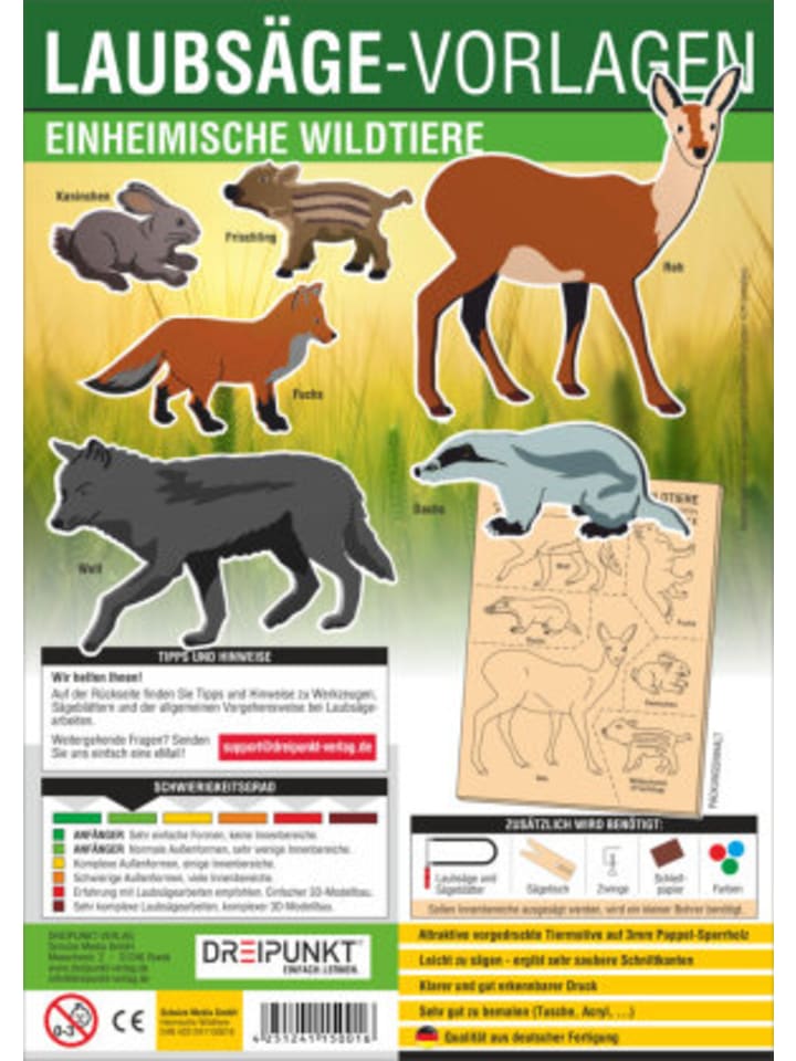 Papeterie/PBS - Laubsäge-Vorlagen Einheimische Wildtiere