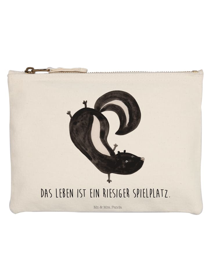 Etui Stinktier Handstand mit Spruch in Weiß