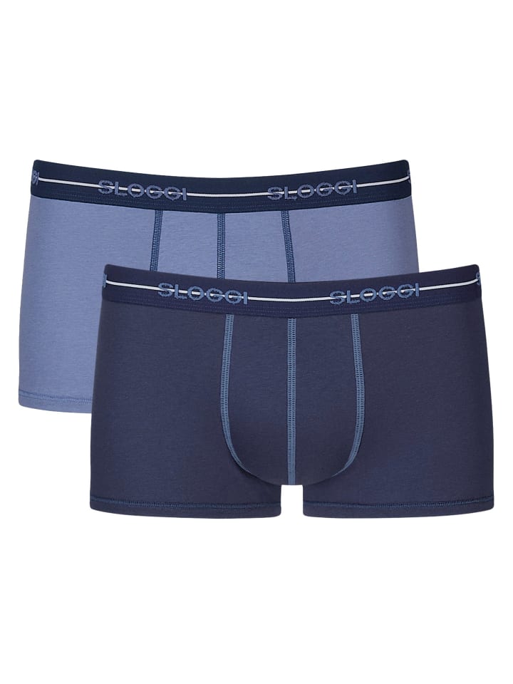 Boxershort 2er Pack in Dunkelblau/Blau