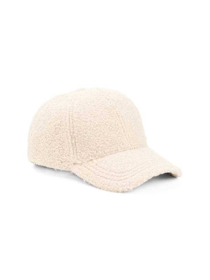 Cap mit Teddyfell in Hafer