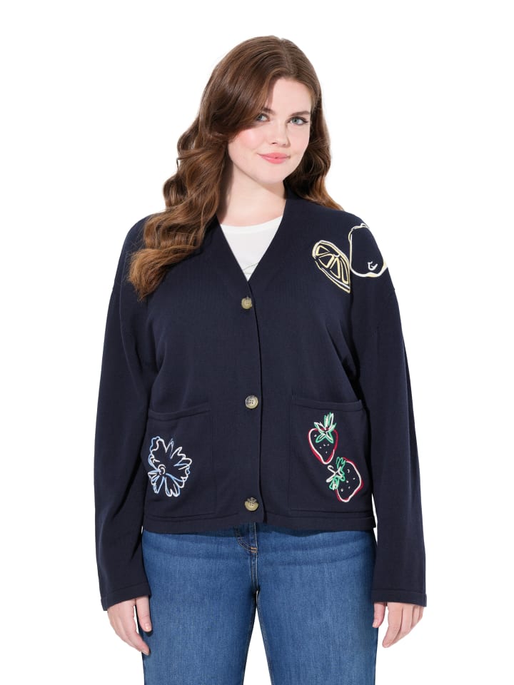 Strickjacke in marine