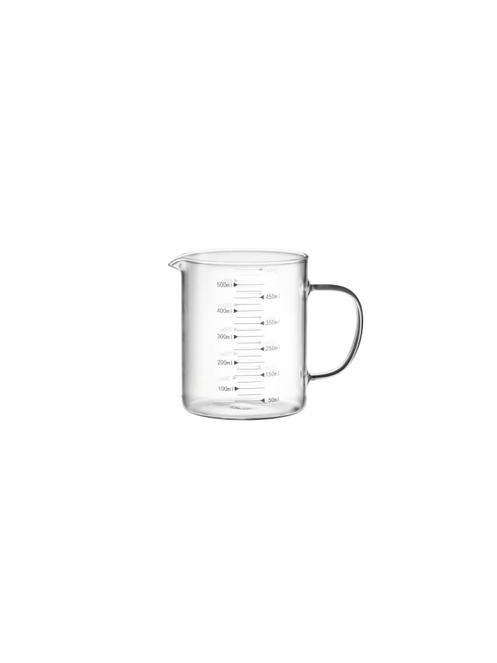 Krug mit Messbecher, 0,5 l in Transparent, 9 x 11 x 14 cm