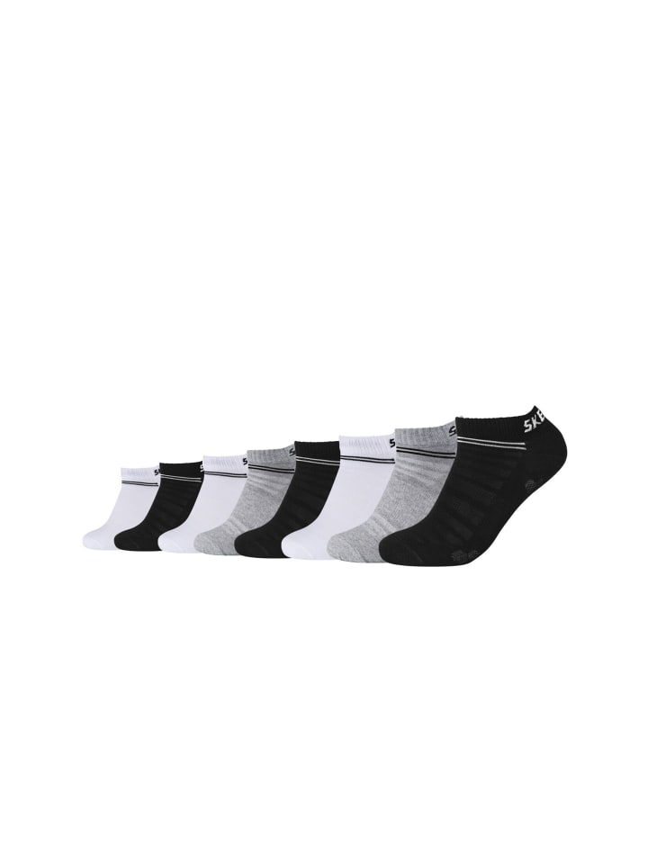 Skechers Sneakersocken 8er Pack mesh ventilation in Schwarz grau mix  günstig kaufen | limango