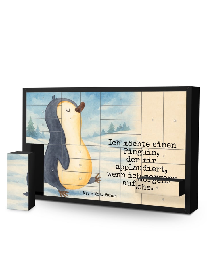 Adventskalender Pinguin mHerzieren Design mit ... in Weiß