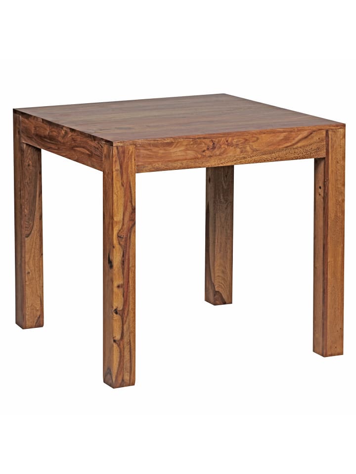Esstisch in Braun / Sheesham / 80x80x76