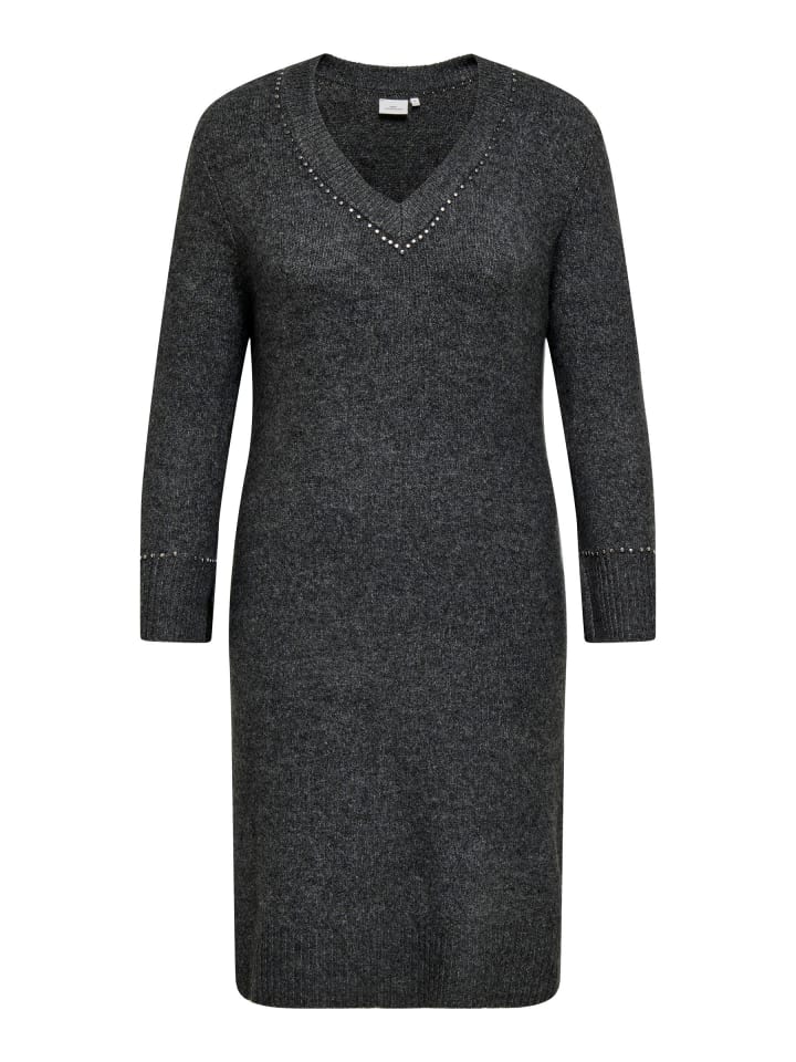 Strickkleid in Medium Grey Melange