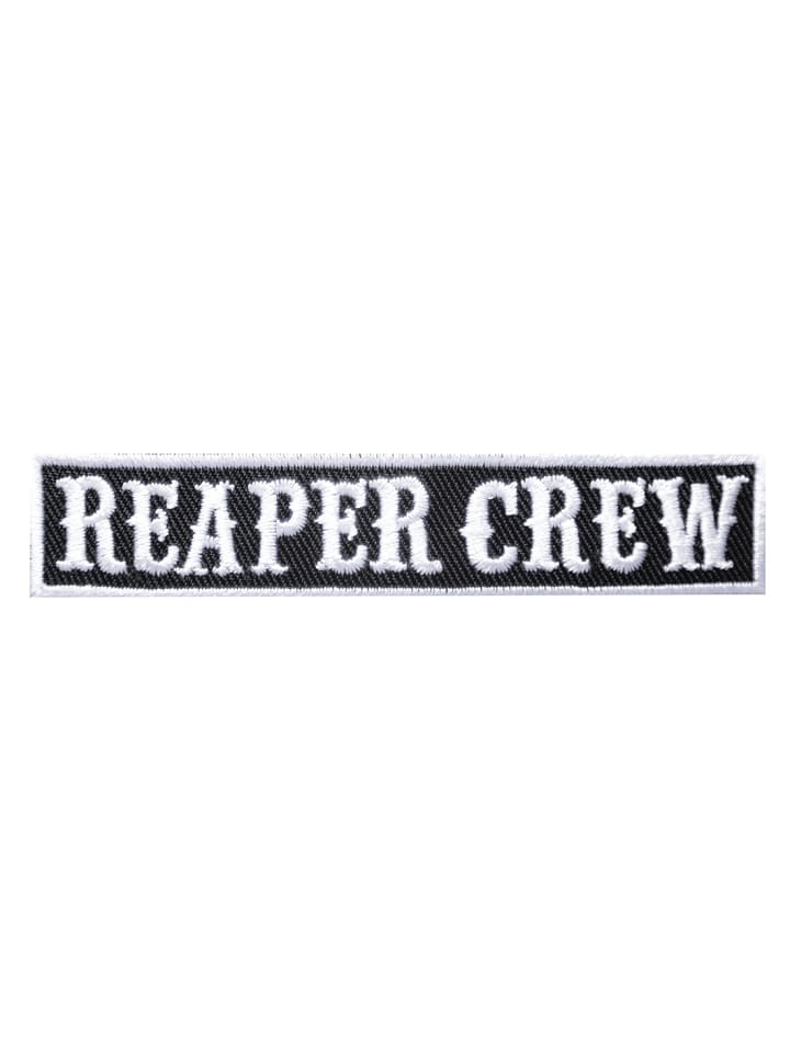 Biker Zitat Spruch Reaper CrewApplikation Bügelbild inSchwarz