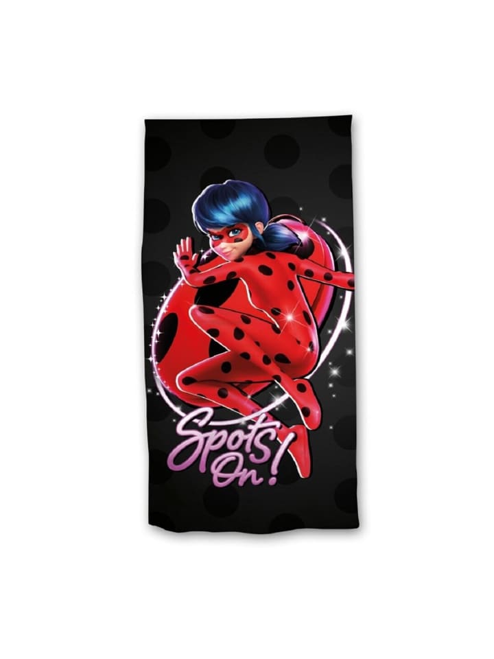 Miraculous Ladybug Strandtuch 140x70 cm Weiches Badetuch in Mehrfarbig