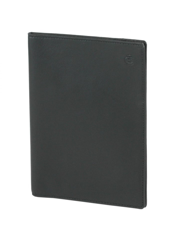 Logo Ausweisetui Leder 12 cm schwarz