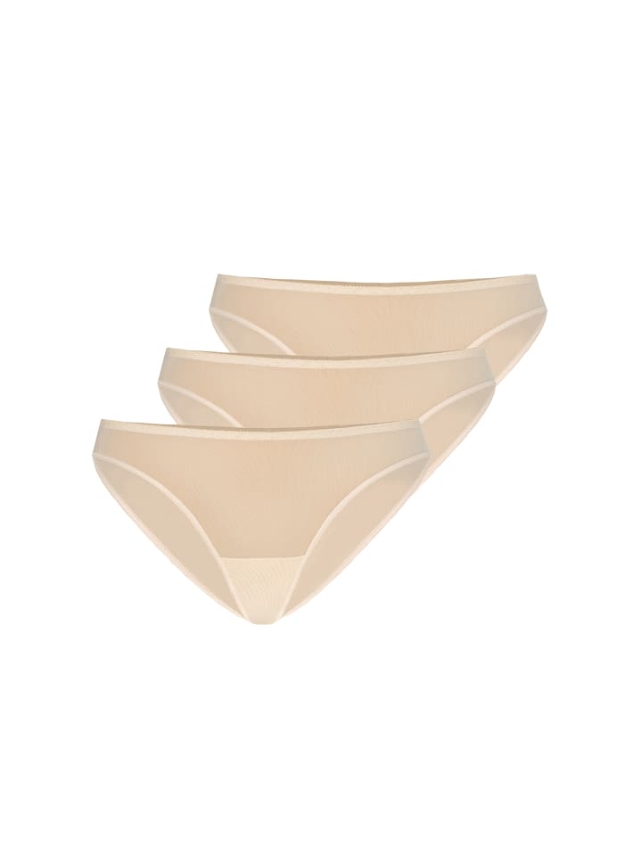 3er Pack: Mesh Slip Agil in beige