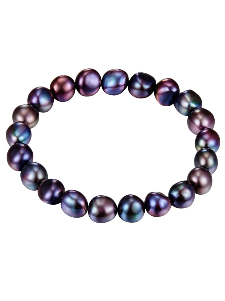 Perlen-Armband aus Süßwasser-Zuchtperle in blau