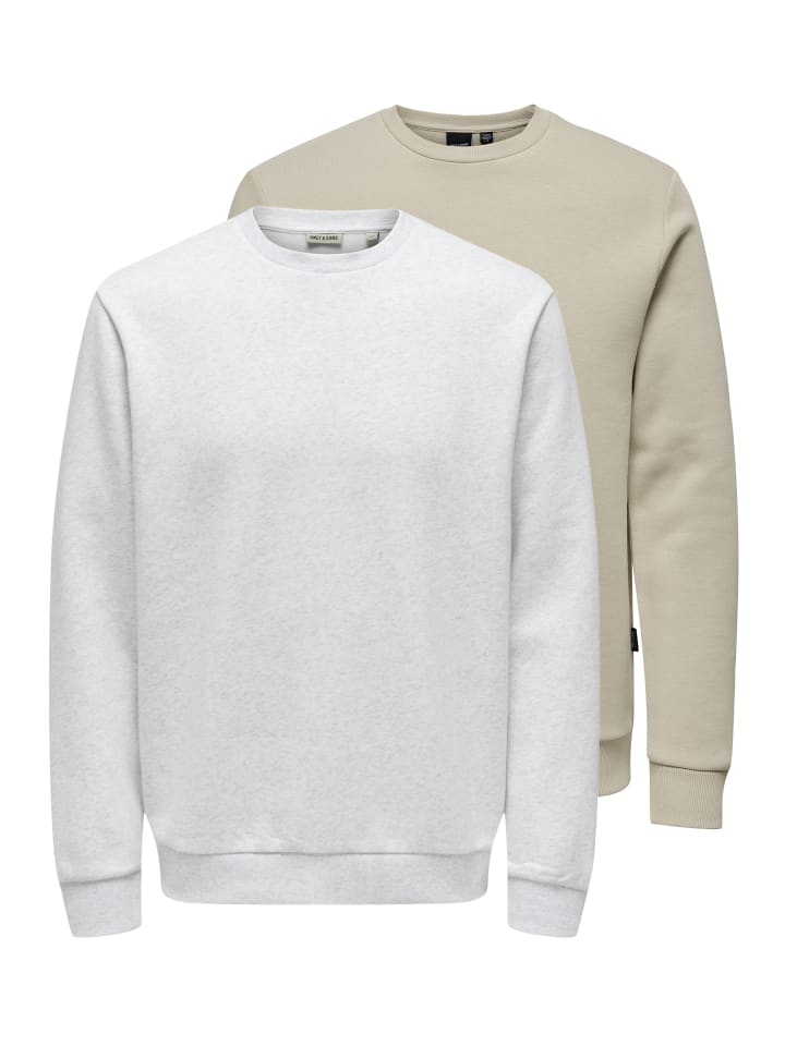 Sweatshirt Ceres in Hellgrau / beige