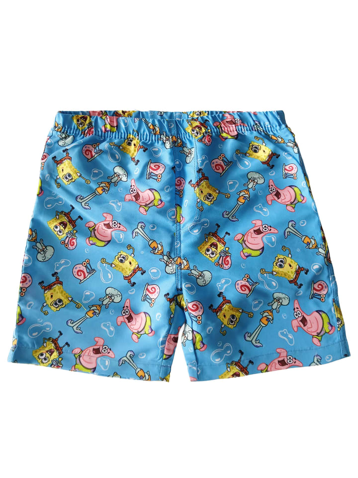 Spongebob Schwammkopf Badeshorts Friends Badehose Schwimmhose in blau