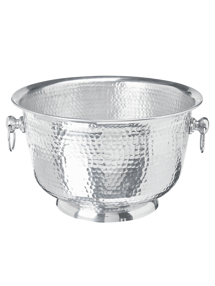 Dekoschale POMPEII in Silber - (W) 37 x (H) 23 x (L) 37 cm