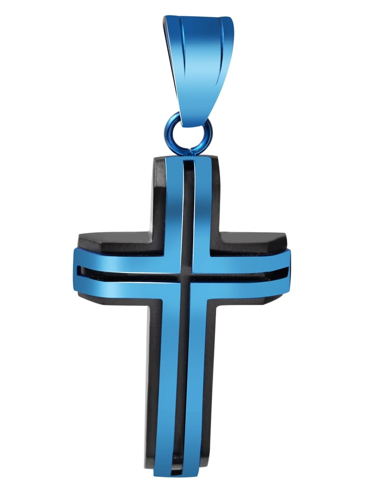 Unisex Anhänger – Kreuz Kreuzanhänger aus Edelstahl in weiß