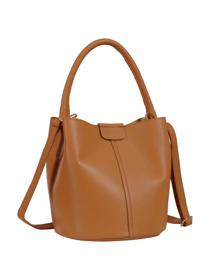 Toscanto Umhängetasche Leder braun, tan ca. 26cm