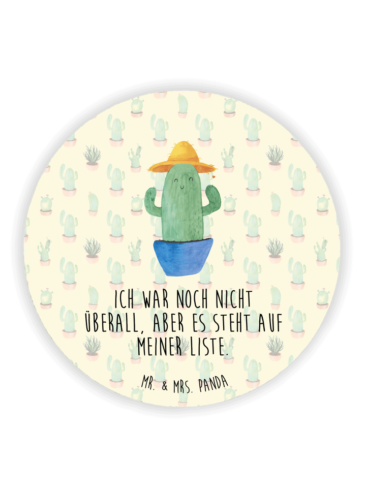 Kühlschrankmagnet Kaktus Hut mit Spruch in Kaktus Grün