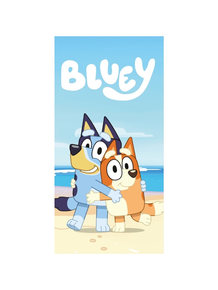 Bluey Badehandtuch Strandtuch 70x140 cm aus Baumwolle – saugfähig in Blau