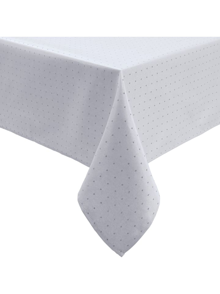 Jacquard, Baumwollmischung, Gewebt Tischdecke Alcona in silber
