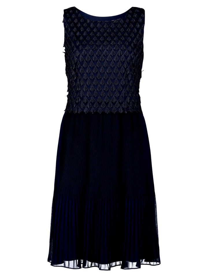 Cocktailkleid mit Plissee in Night Sky