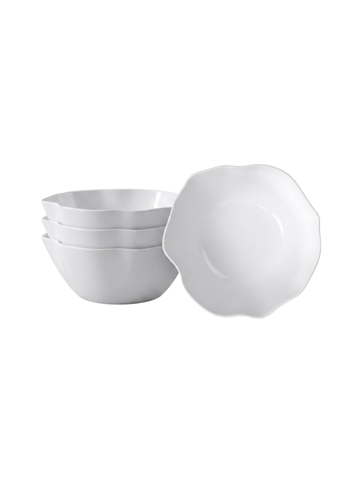 4er Set Müslischalen Pura in Weiß ø 15,6 cm