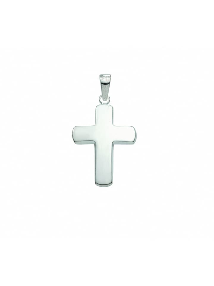 Damen & Herren 925 Silber Kreuz Anhänger in silber