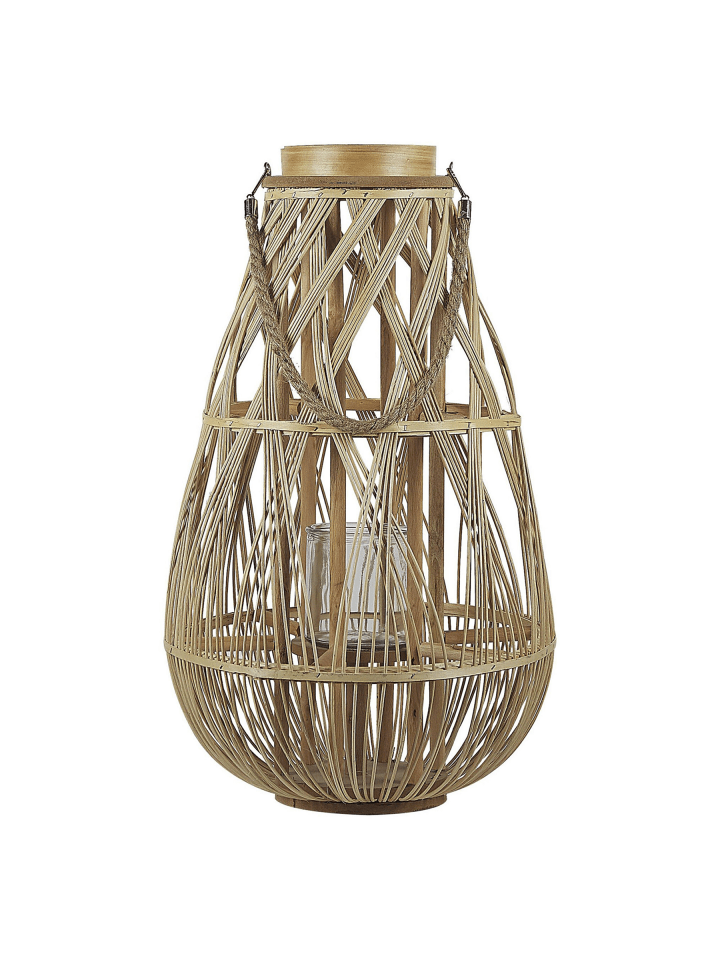 Laterne TONGA in Braun - (W) 34 x (H) 56 x (L) 34 cm