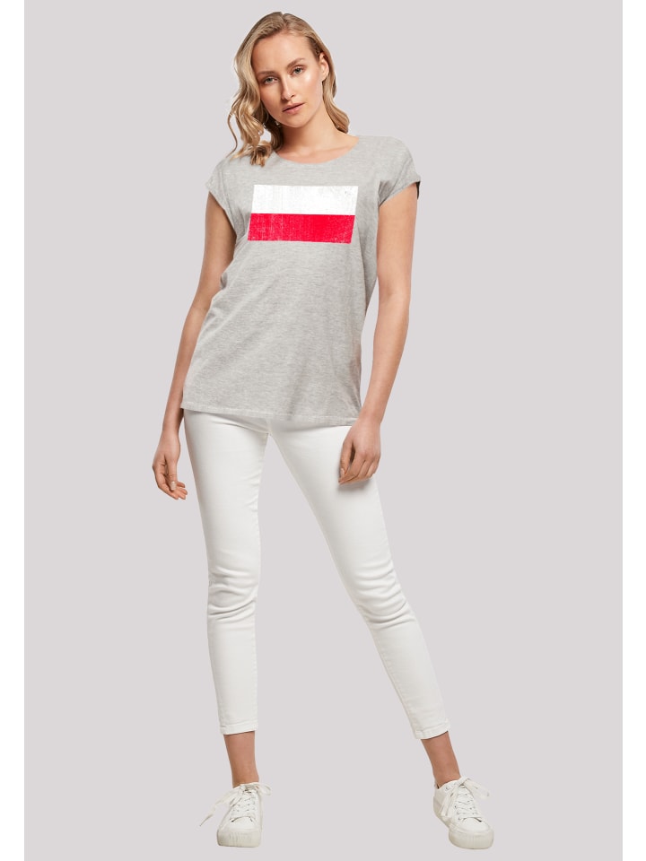 F4NT4STIC T-Shirt Poland Polen Flagge distressed in grau meliert günstig  kaufen | limango