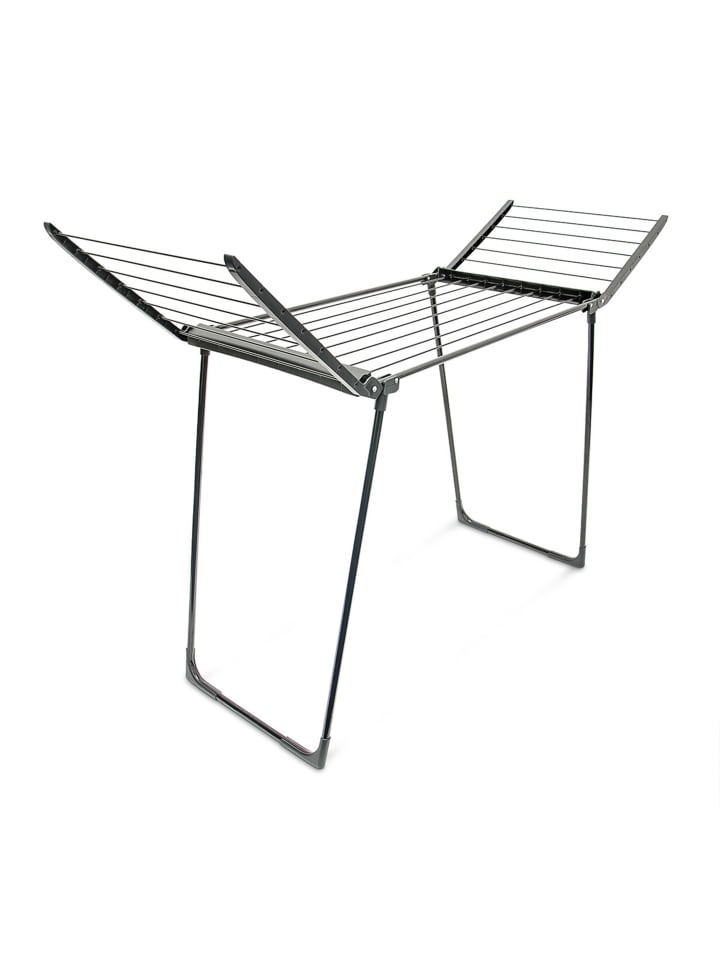Standtrockner in Schwarz - (B)169 x (H)104 x (T)54,5 cm