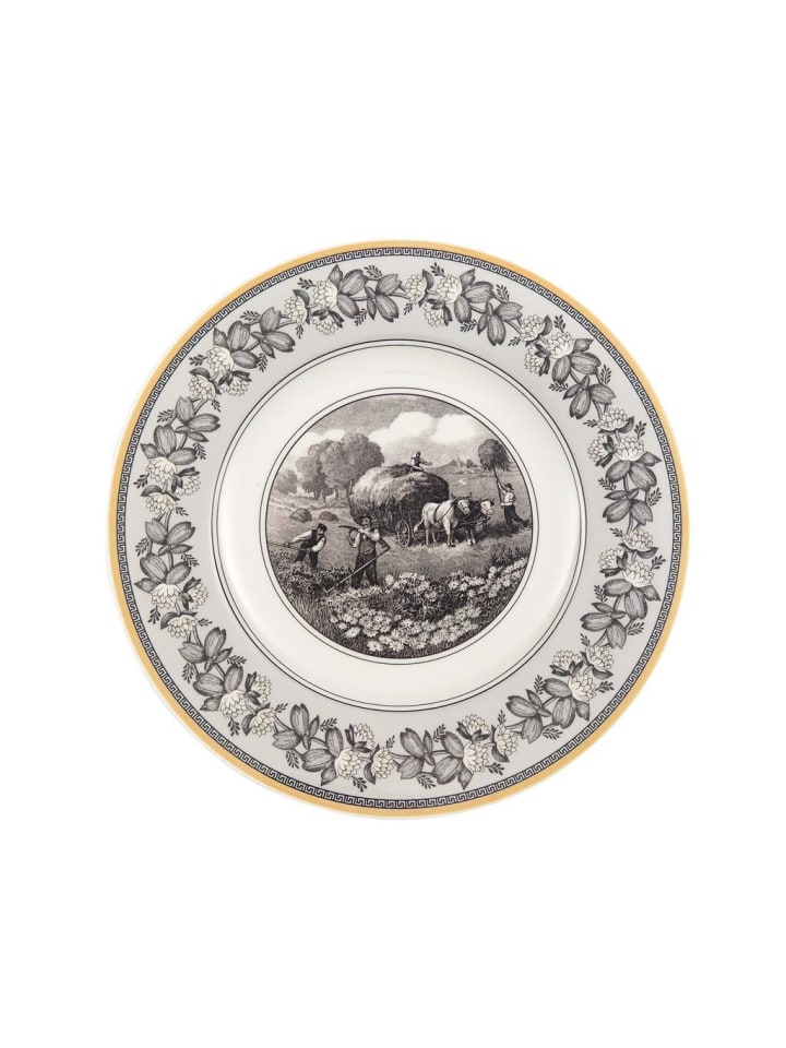 Speiseteller Audun Ferme in Weiß-Grau-Gelb ø 27,1 cm