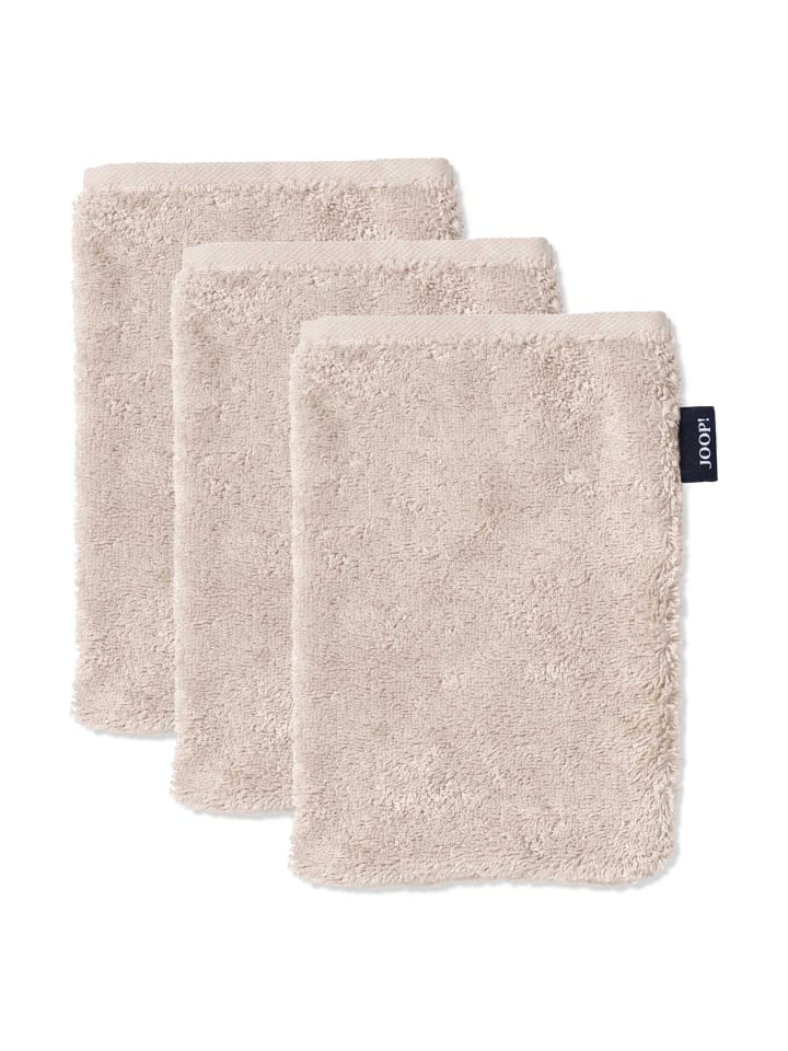 Waschlappen 3er Pack in Creme