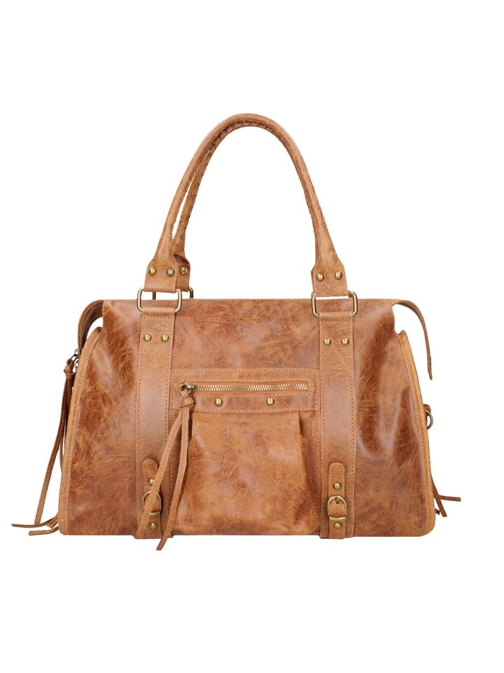 Schultertasche in CAMEL-TAN