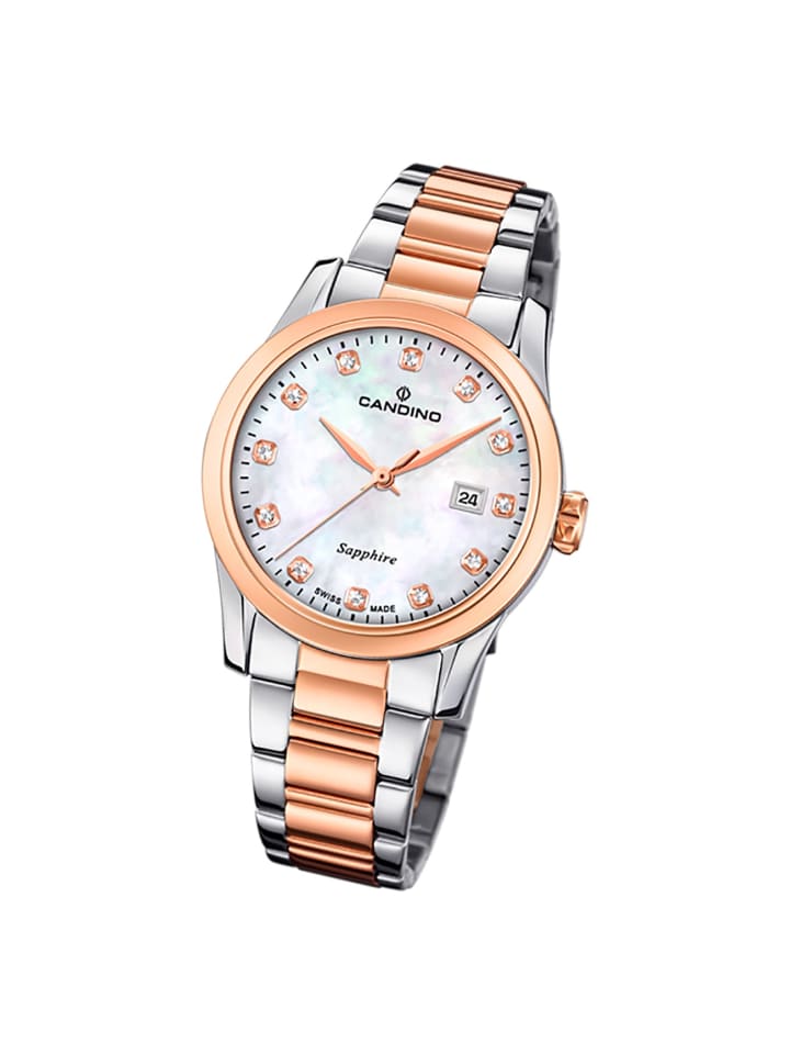 Analog-Armbanduhr Candino Classic silber, kupfer, roségold mittel (ca. 33mm)